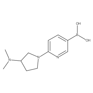 B-[6-[3-(Dimethylamino)-1-pyrrolidinyl]-3-pyridinyl]boronic acid结构式