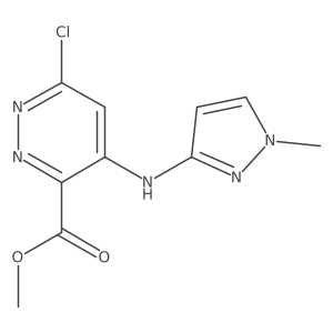 6-chloro-4-(1-methyl-1H-pyrazol-3-ylamino)-pyridazine-3-carboxylic acid methyl ester结构式