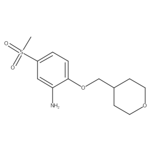 5-(Methylsulfonyl)-2-((tetrahydro-2H-pyran-4-yl)methoxy)aniline Structure