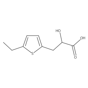 3-(5-Ethylthiophen-2-yl)-2-hydroxypropanoic acid结构式