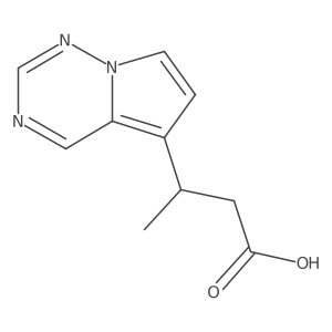 3-(Pyrrolo[2,1-f][1,2,4]triazin-5-yl)butanoic acid结构式