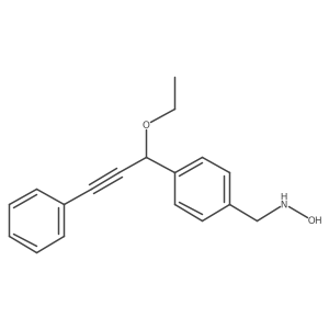 1-(4-Hydroxyaminomethylphenyl)-3-phenyl-1-ethoxy-prop-2-yne Structure