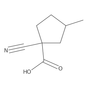 1-Cyano-3-methylcyclopentane-1-carboxylic acid Structure