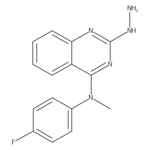 N-(4-Fluorophenyl)-2-hydrazinyl-N-methyl-4-quinazolinamine Structure