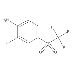 2-Fluoro-4-(trifluoromethylsulphonyl)aniline结构式