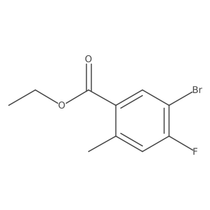 Ethyl 5-bromo-4-fluoro-2-methylbenzoate结构式