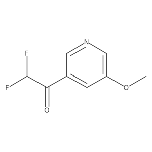 2,2-Difluoro-1-(5-methoxypyridin-3-yl)ethan-1-one结构式