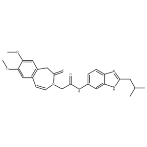 2-(7,8-dimethoxy-2-oxo-1,2-dihydro-3H-3-benzazepin-3-yl)-N-[2-(2-methylpropyl)-1H-benzimidazol-6-yl]acetamide Structure