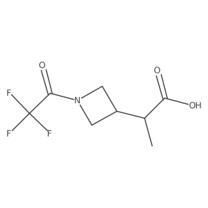 2-[1-(Trifluoroacetyl)azetidin-3-yl]propanoic acid结构式