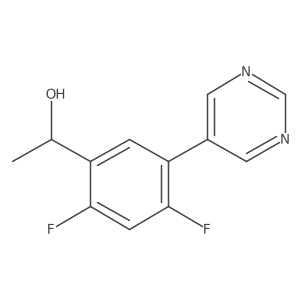 1-(2,4-Difluoro-5-(pyrimidin-5-yl)phenyl)ethanol Structure