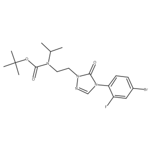 tert-butyl 2-[4-(4-bromo-2-fluorophenyl)-5-oxo-4,5-dihydro-1H-1,2,4-triazol-1-yl]ethyl(isopropyl)carbamate结构式