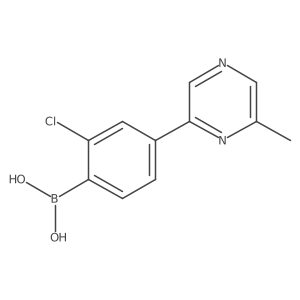 (2-Chloro-4-(6-methylpyrazin-2-yl)phenyl)boronic acid结构式