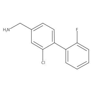 [3-Chloranyl-4-(2-fluorophenyl)phenyl]methanamine结构式
