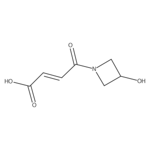 (E)-4-(3-hydroxyazetidin-1-yl)-4-oxobut-2-enoic acid结构式