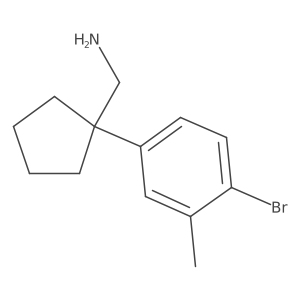 [1-(4-Bromo-3-methylphenyl)cyclopentyl]methanamine Structure