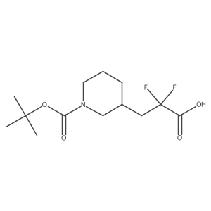 3-{1-[(Tert-butoxy)carbonyl]piperidin-3-yl}-2,2-difluoropropanoic acid Structure