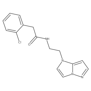 N-(2-(1H-imidazo[1,2-b]pyrazol-1-yl)ethyl)-2-(2-chlorophenyl)acetamide Structure