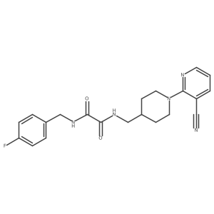 N1-((1-(3-cyanopyridin-2-yl)piperidin-4-yl)methyl)-N2-(4-fluorobenzyl)oxalamide Structure