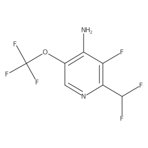 2-(Difluoromethyl)-3-fluoro-5-(trifluoromethoxy)pyridin-4-amine结构式