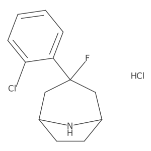 3-(2-Chlorophenyl)-3-fluoro-8-azabicyclo[3.2.1]octane hydrochloride Structure