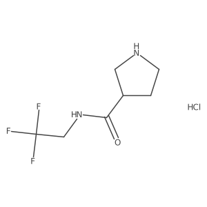 N-(2,2,2-trifluoroethyl)pyrrolidine-3-carboxamide hydrochloride Structure