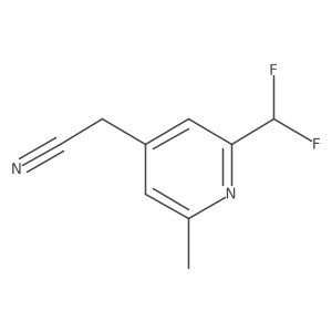 2-(Difluoromethyl)-6-methylpyridine-4-acetonitrile结构式