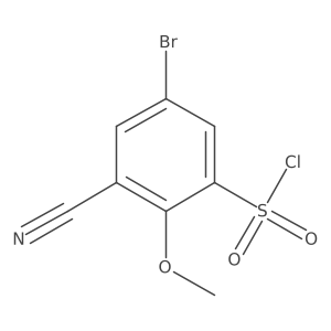 5-Bromo-3-cyano-2-methoxybenzenesulfonyl chloride Structure