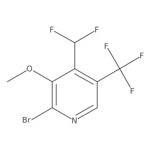 2-Bromo-4-(difluoromethyl)-3-methoxy-5-(trifluoromethyl)pyridine结构式