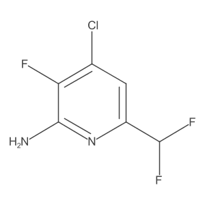 4-Chloro-6-(difluoromethyl)-3-fluoropyridin-2-amine Structure