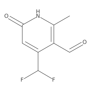 4-(Difluoromethyl)-6-hydroxy-2-methylnicotinaldehyde结构式