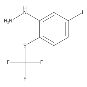 1-(5-Iodo-2-(trifluoromethylthio)phenyl)hydrazine Structure