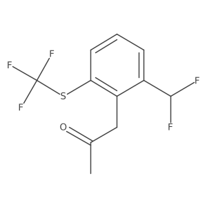 1-(2-(Difluoromethyl)-6-(trifluoromethylthio)phenyl)propan-2-one结构式