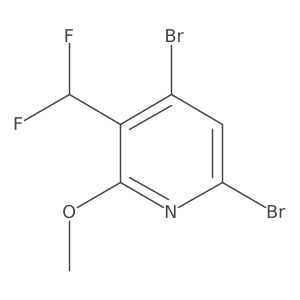 4,6-Dibromo-3-(difluoromethyl)-2-methoxypyridine Structure