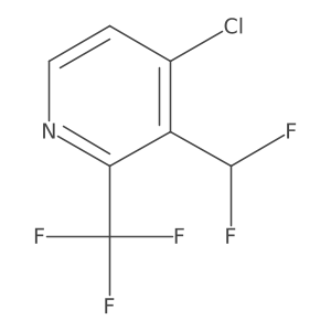 4-chloro-3-(difluoromethyl)-2-(trifluoromethyl)pyridine Structure
