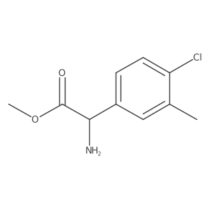 Methyl 2-amino-2-(4-chloro-3-methylphenyl)acetate结构式