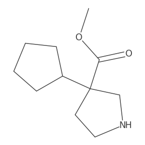Methyl 3-cyclopentylpyrrolidine-3-carboxylate Structure