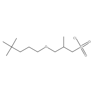 3-[(4,4-Dimethylpentyl)oxy]-2-methylpropane-1-sulfonyl chloride结构式