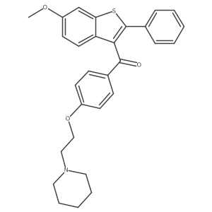 (6-Methoxy-2-phenylbenzo[b]thien-3-yl)[4-[2-(1-piperidinyl)ethoxy]phenyl]methanone结构式
