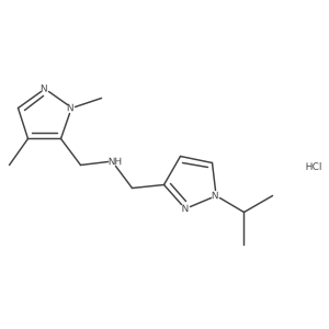 1-(1,4-dimethyl-1H-pyrazol-5-yl)-N-[(1-isopropyl-1H-pyrazol-3-yl)methyl]methanamine Structure