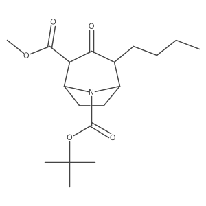 rel-8-(tert-Butyl) 2-methyl (1R,4S,5S)-4-butyl-3-oxo-8-azabicyclo[3.2.1]octane-2,8-dicarboxylate Structure