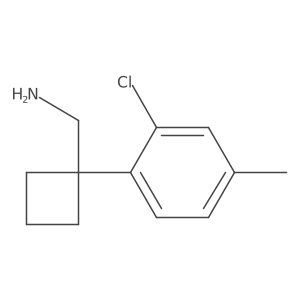[1-(2-Chloro-4-methylphenyl)cyclobutyl]methanamine结构式