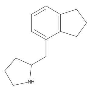 2-[(2,3-dihydro-1H-inden-4-yl)methyl]pyrrolidine Structure
