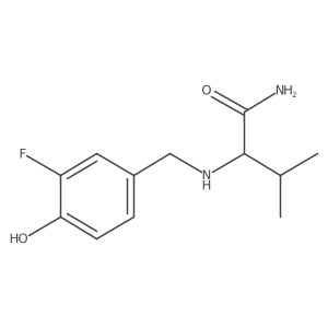 2-{[(3-Fluoro-4-hydroxyphenyl)methyl]amino}-3-methylbutanamide Structure