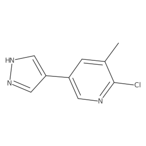 2-chloro-3-methyl-5-(1H-pyrazol-4-yl)pyridine结构式