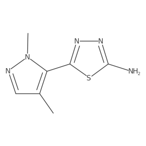 5-(1,4-dimethyl-1H-pyrazol-5-yl)-1,3,4-thiadiazol-2-amine Structure