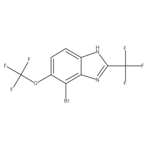 4-Bromo-5-(trifluoromethoxy)-2-(trifluoromethyl)-1H-benzimidazole结构式