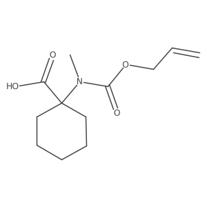1-[allyloxycarbonyl(methyl)amino]cyclohexanecarboxylic acid结构式
