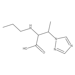 2-(propylamino)-3-(1H-1,2,4-triazol-1-yl)butanoic acid Structure
