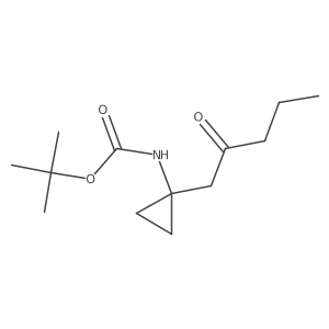 tert-butyl N-[1-(2-oxopentyl)cyclopropyl]carbamate Structure