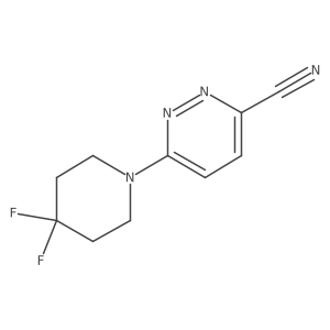 6-(4,4-Difluoropiperidin-1-yl)pyridazine-3-carbonitrile Structure